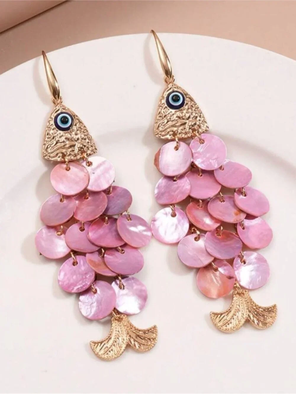 Fish drop earrings Q1174